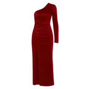 VelourSculpt™ One-Shoulder Gown